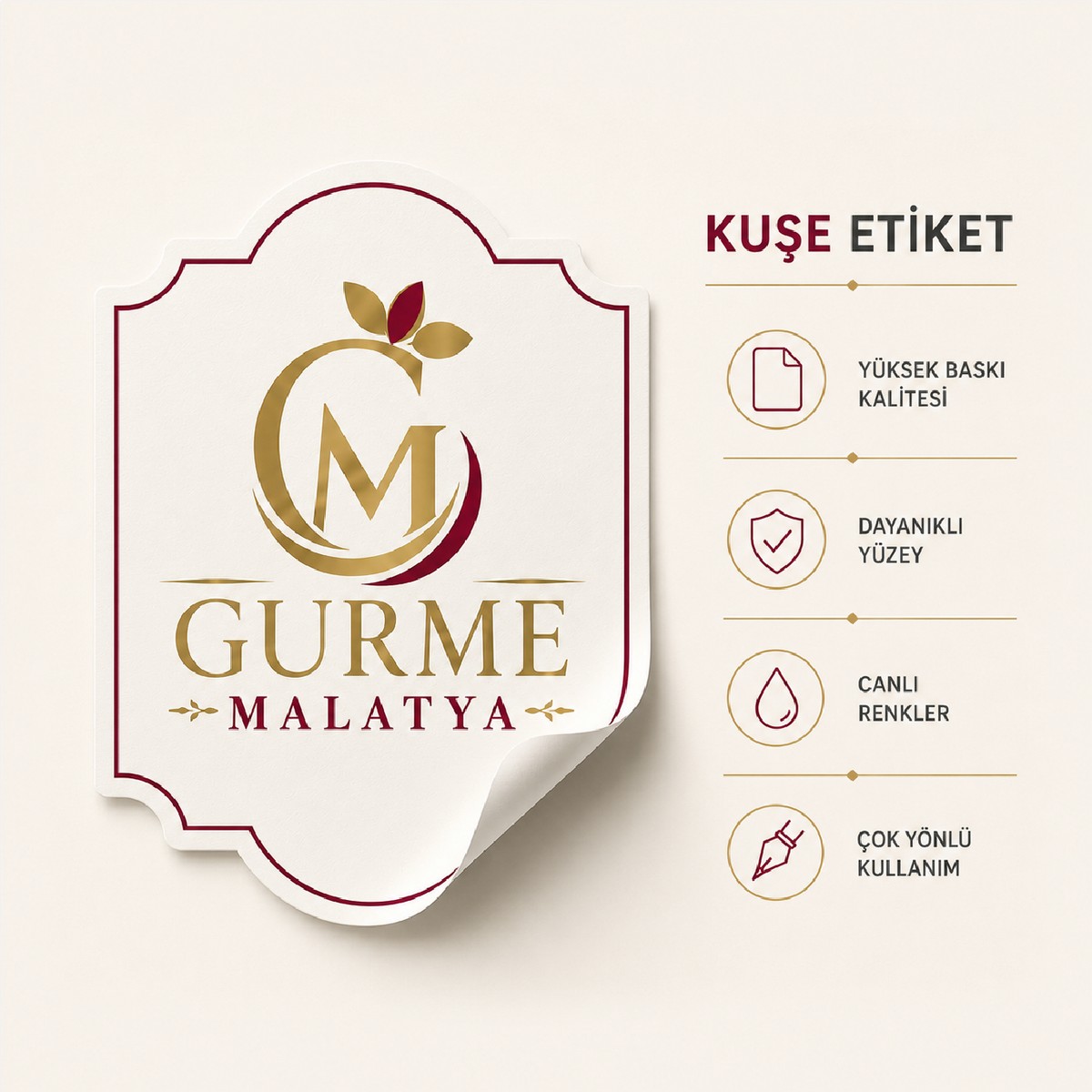 Kuşe Etiket